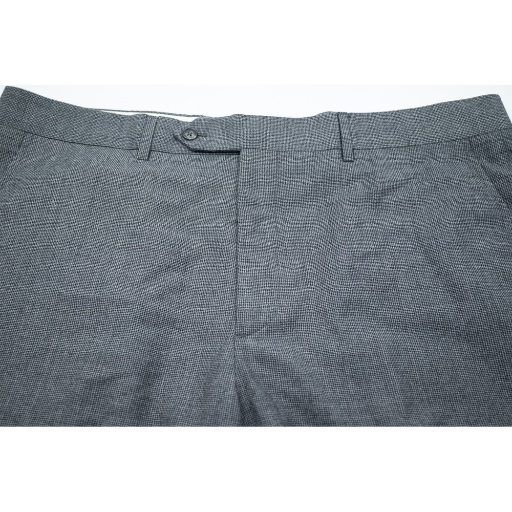 Brooks Brothers 1818 Regent Fit Mens 40 Grey Wool Houndstooth Dress Pants Italy